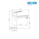 Grifería Lavatorio Vasser Kassia Negro Monocomando - Baño