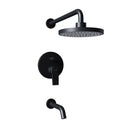 Grifería Ducha Vasser Zafiro Negro Flor 20cm Transferencia