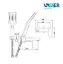 Grifería Bañera Vasser Zafiro Exterior Transferencia Ducha