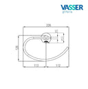 Toallero Baño Vasser Cyrano Aro Negro Accesorio + Garantía
