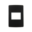 Llave de Luz Sica - Tapa para 2 Módulos - Negro Pininfarina