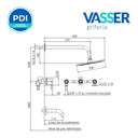 Grifería Ducha Vasser Onix Pdi C. Cerámico Baño con Garantía