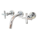 Grifo Lavatorio Aqualaf Premium Doble - Pared - Lamy Cromo