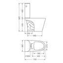Inodoro Largo Ferrum Marina 6 Litros Porcelana Blanco Baño