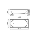 Bañera Ferrum Serena Acrílico 150 cm Color Blanco - Baño Ferrum