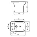 Bidet Ferrum Limay 3 Agujeros Bicomando Porcelana Sanitaria Ferrum