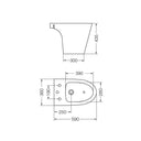 Bidet Ferrum Marina 3 Agujeros Porcelana Bicomando - Baño Ferrum