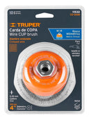 Cepillo Copa Alambre Truper 27 Mm Ondulado Metal Naranja