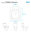 Asiento con Tapa de Inodoro Roca Debba Acrilico - Blanco