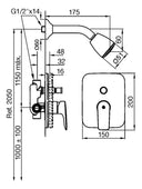 Grifería Monocomando Fv Jana Ducha sin Transferencia 108/m1