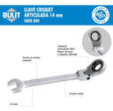 Llave Criquet Articulada Bulit Serie 800 Acero - 14mm