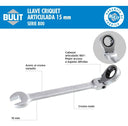 Llave Criquet Articulada Bulit Serie 800 Acero - 15mm