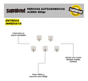 Perchas Autoadhesivas Suprabond Acero Inoxidable - 250g