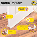 Zócalo Burlete Suprabond Doble Bajo Puerta 120cm - Blanco