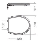 Asiento con Tapa Ferrum Andina Universal Madera Hdf Baño