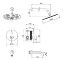 Grifería para Ducha Peirano Steel con Transferencia - Baño