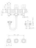 Grifería Bidet Danska Karla Top Bicomando para Baño Cromado
