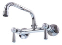 Grifo de Cocina Aqualaf Doble Comando Giro 360 Pared Pico U
