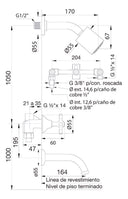 Grifería de Ducha Fv Newport Plus con Transferencia Cromado