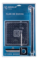 Flor de Ducha Aqualaf Baño - Cuadrada 20cm - Brazo Antical Aqualaf