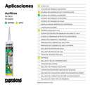 Sellador Acrílico Pintable Suprabond 280ml Blanco