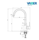 Grifería Cocina Vasser Hera Monocomando Mesada Apta Calefón Vasser