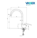 Grifería Cocina Vasser Odessa Monocomando Mesada - Cromada Vasser