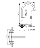 Grifería de Cocina Fv Libby Lever Canilla Mesada C. Cerámico Fv