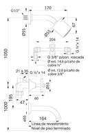 Grifería de Ducha Fv Newport Plus con Transferencia Cromado Fv