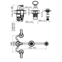 Grifería para Bidet Fv Ciprés Lever con Desague Cromo - Baño Fv