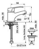 Grifería para Lavatorio Fv Arizona Monocomando Cromo - Baño Fv