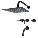 Grifería de Bañera Aqualaf Ct Cuadrada - Napoli Lever Black