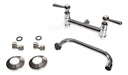 Grifo de Cocina Aqualaf Doble Comando Giro 360 Pared Pico U Aqualaf