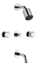 Kit Grifería Fv Pampa Ducha Lavatorio Bidet Cromo Baño Combo Fv