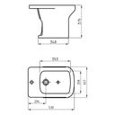 Bidet Ferrum Limay 1 Agujero Monocomando Porcelana Sanitaria