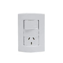 Llave de Luz Sica - 1 Toma Enchufe Argentino + 1 Interruptor Sica