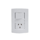 Llave de Luz Sica - 1 Toma Enchufe Argentino + 1 Interruptor
