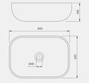 Bacha De Apoyar Marmolada Baño Bch18 Peirano Rectangular
