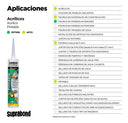 Sellador Acrílico Pintable Suprabond 280ml Blanco Suprabond
