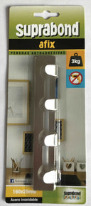 Perchero Autoadhesivo Suprabond Acero Inoxidable - 3kg