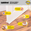 Zócalo Burlete Suprabond Doble Bajo Puerta 95cm - Blanco