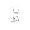 Bidet Ferrum Marina 1 Agujero Porcelana Monocomando - Baño