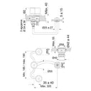 Grifería de Bidet Fv Oberá Compresión Cromado Cilindro Baño