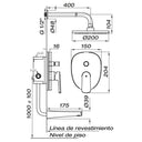 Grifería De Ducha Fv Aromo Monocomando Transferencia Negro