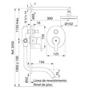 Grifería De Ducha Fv Puelo Monocomando Embutir Transferencia