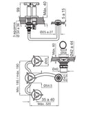 Grifería para Bidet Fv Triades Cruz Cromado Cerámico - Baño