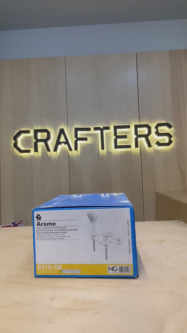 Grifería de Ducha FV Aromo Exterior Monocomando Manual Negro