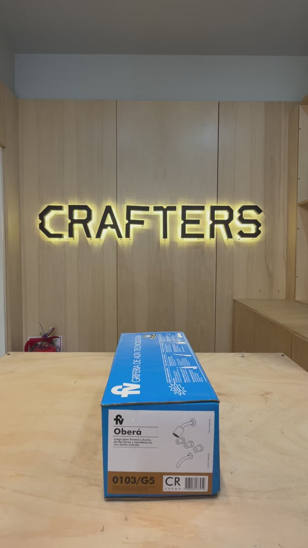 Grifería de Ducha FV Oberá con Transferencia Cromado - Baño