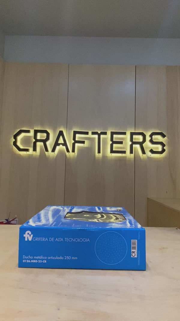 Flor Ducha FV Redonda Articulada Metal 250 Mm Cromo Baño