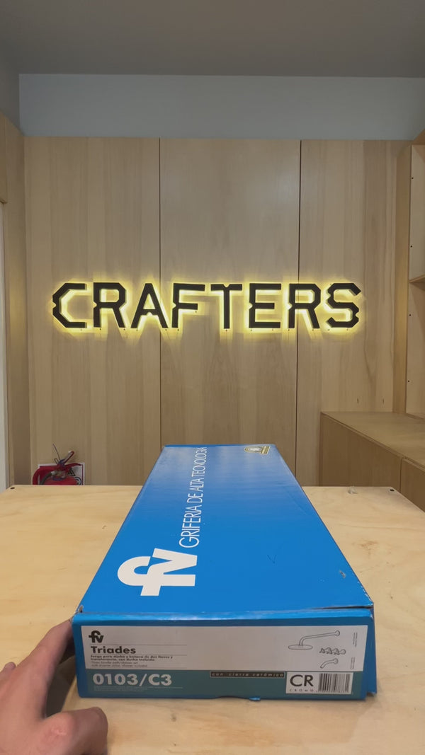 Grifería para Ducha FV Triades con Transferencia Cruz Cromo